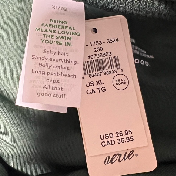 Aerie Forest Green Ribbed Bikini Set - Picture 4 of 4